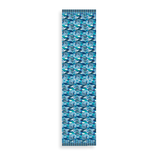 Foulard-femme-coton-soie-bleu-imprimé-Paysage