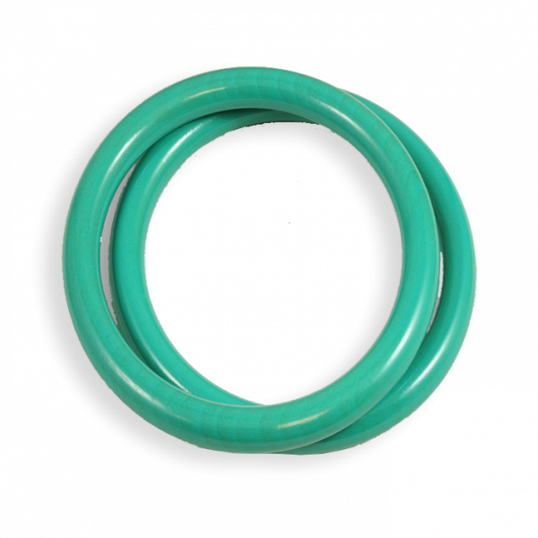 anneaux en hêtre bleu turquoise made in france