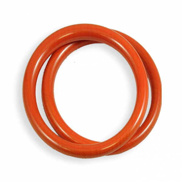 anneaux en hêtre orange made in france