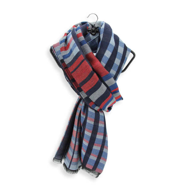 Parade-blue-rayon-cotton-wool-scarf