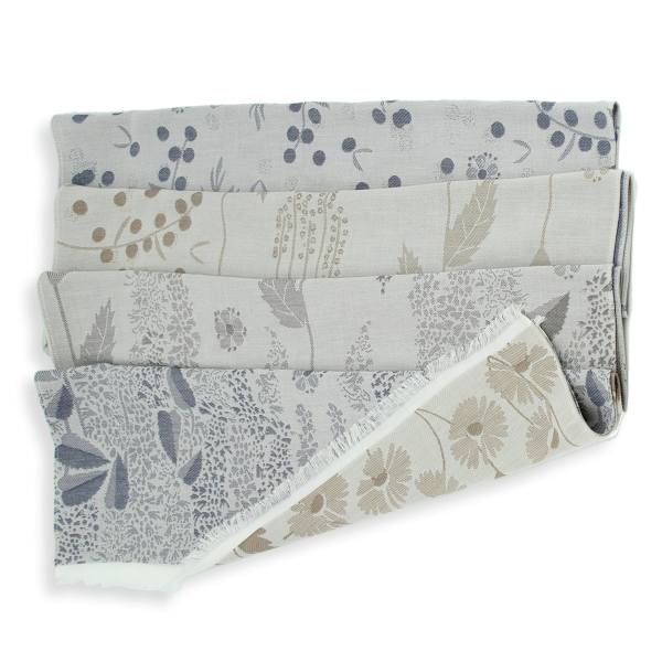 Chèche-femme-coton bio-bleu-beige-Jardin
