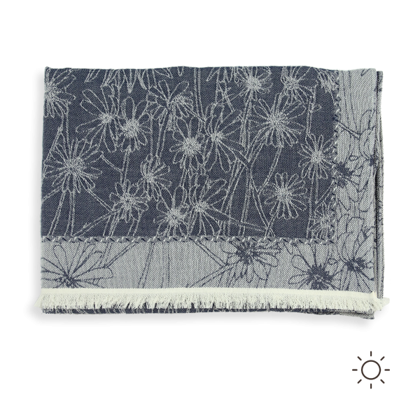 chèche-femme-coton bio-certifié-bleu-marine-Life