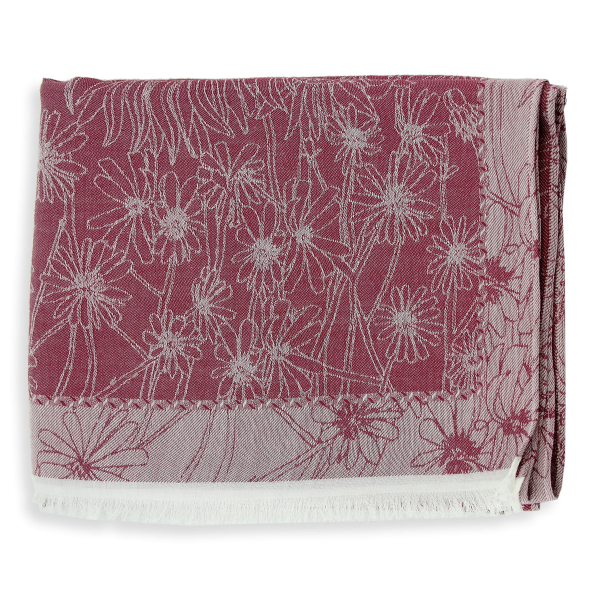 chèche-femme-coton bio-rouge-Bio life