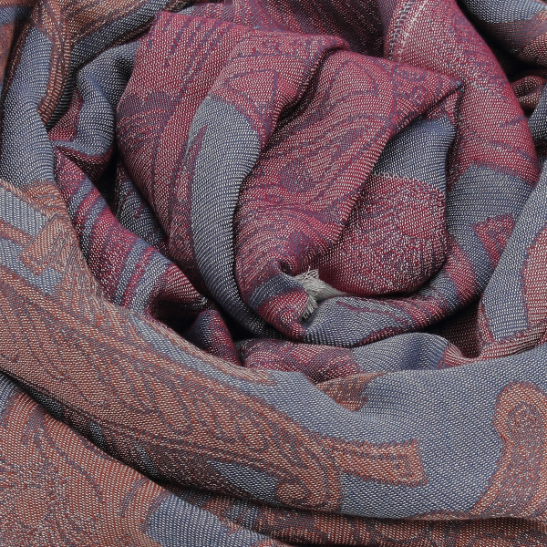 Chèche-mixte-coton bio-certifié-rouge-Egypte