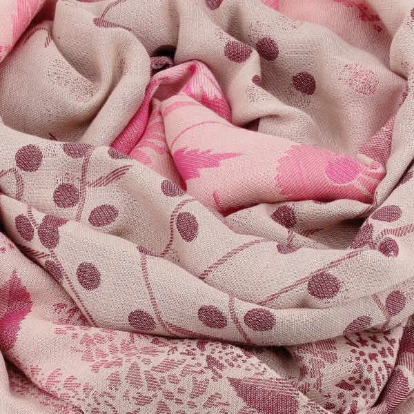 Chèche-femme-coton bio-rose-Jardin
