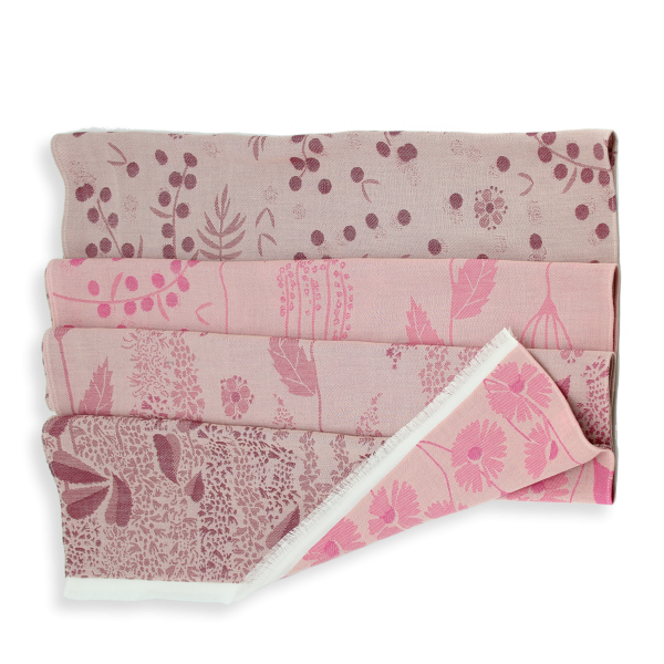 Chèche-femme-coton bio-rose-Jardin