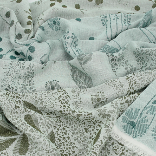 Chèche-femme-coton bio-vert-Jardin
