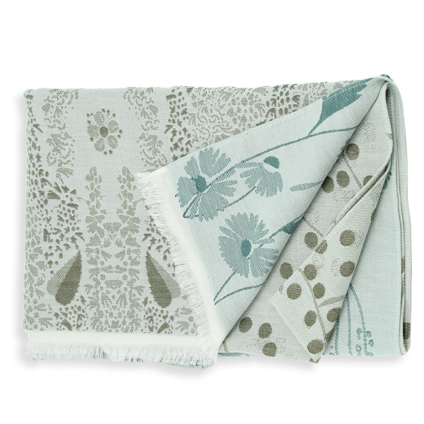 Chèche-femme-coton bio-vert-Jardin