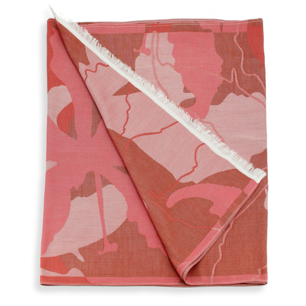 Chèche-femme-coton-rouge corail-Amaryllis