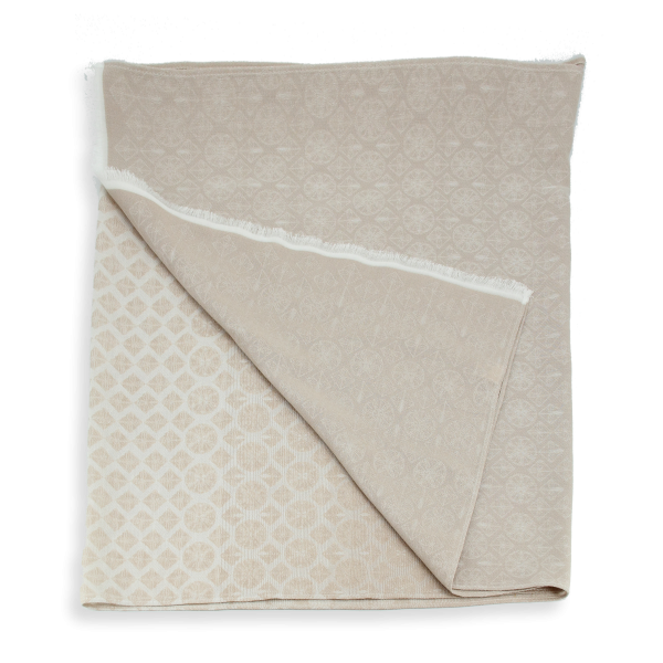 Chèche-homme-coton-lin-beige-logo