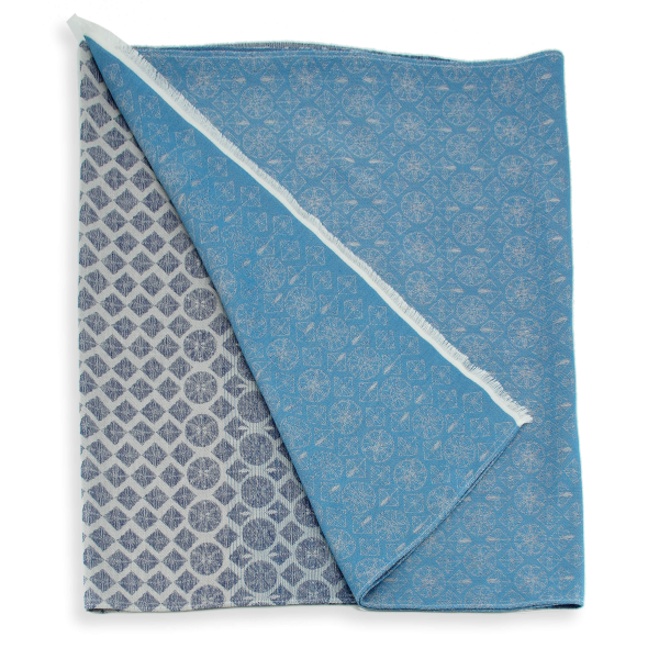 Chèche-homme-coton-lin-bleu-logo