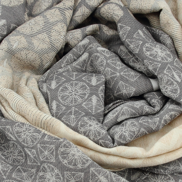 Chèche-homme-coton-lin-gris-beige-logo