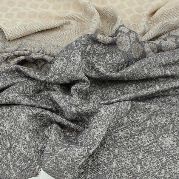 Chèche-homme-coton-lin-gris-beige-logo