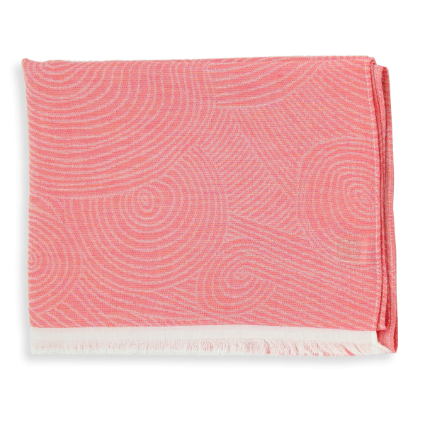 chèche-femme-coton-modal-lin–rose corail-Méditation