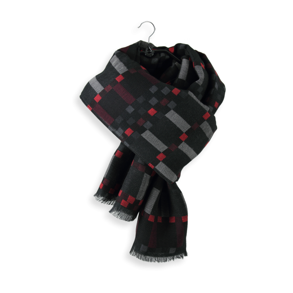 Cheche-homme-coton-modal-noir-rouge-Titane