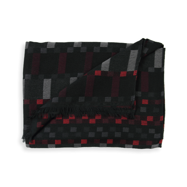 Cheche-homme-coton-modal-noir-rouge-Titane