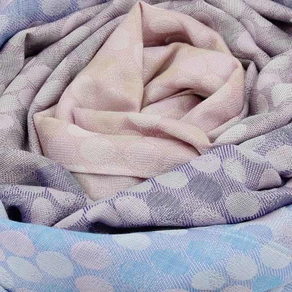 Cheche-femme-coton-soie-ciel-parme-goutte d'eau
