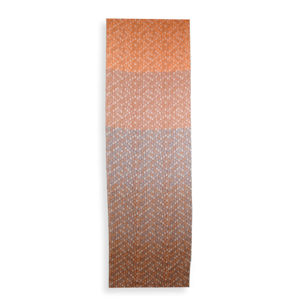 Cheche-femme-coton-soie-orange-brun-goutte d'eau