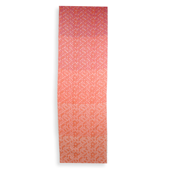 Cheche-femme-coton-soie-orange-corail-goutte d'eau
