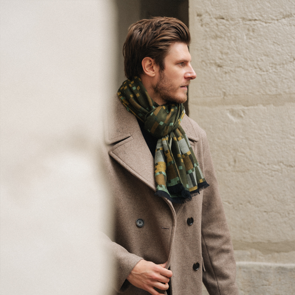 Cheche-homme-coton-modal-kaki-Titane