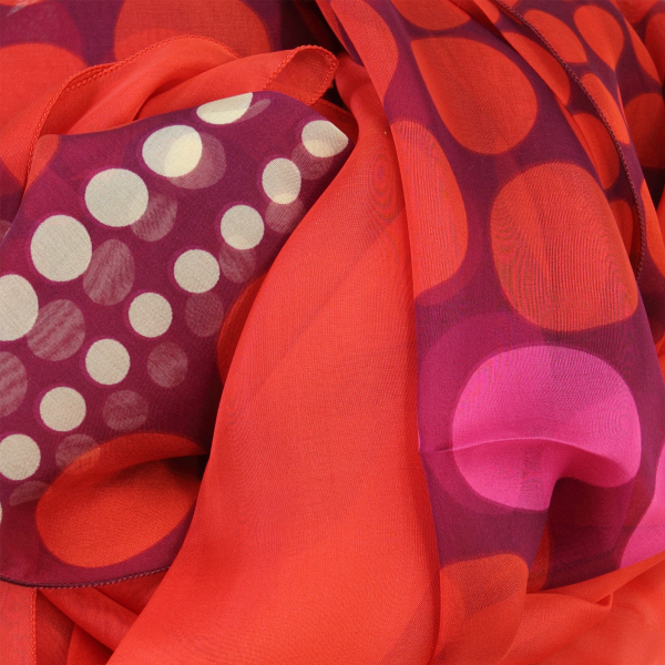 Duo-de-soie-femme-imprimé-pois-uni-rouge-3A