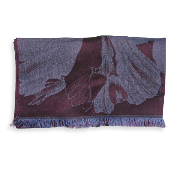 Etole-femme-cachemire-soie-bordeaux-bleu-jean-Serenade-1A