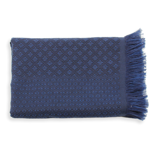 Etole-homme-cachemire-soie-coton-bleu-Losange