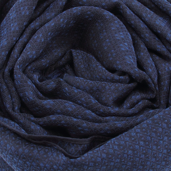Etole-homme-cachemire-soie-coton-bleu-Losange
