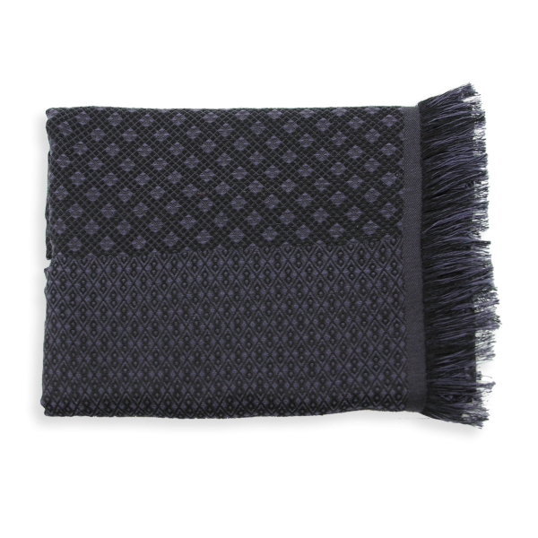 Etole-homme-cachemire-soie-coton-noir-parme-Losange