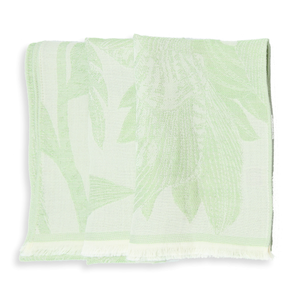 Echarpe-femme-vert anis-laine-cachemire-soie-Fantastic