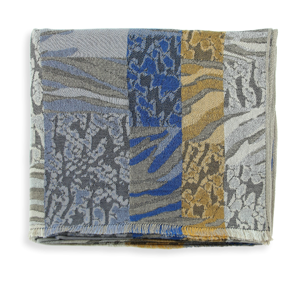 Echarpe-femme-coton-modal-beige-bleu-Cybèle