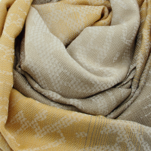 Echarpe-femme-coton-soie-beige-Butterfly