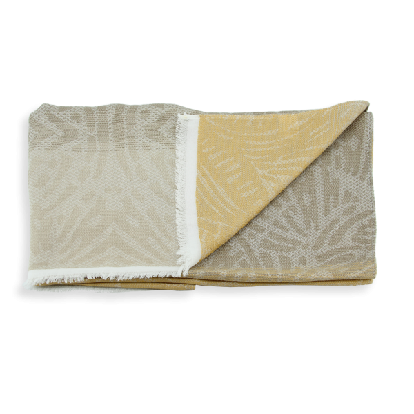 Echarpe-femme-coton-soie-beige-Butterfly