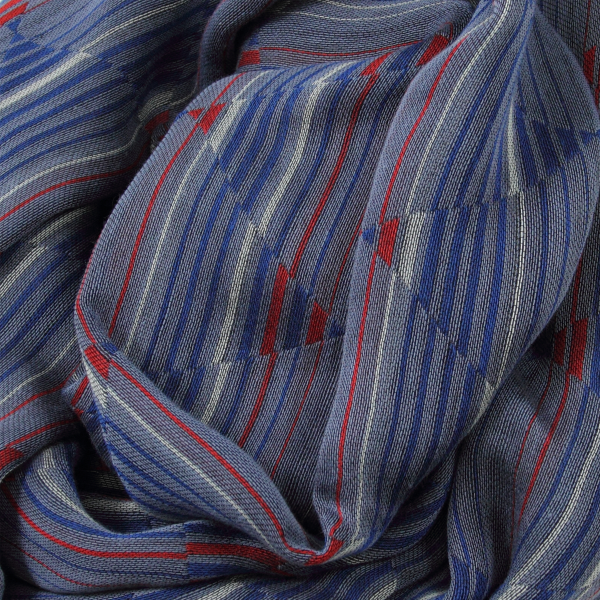 Echarpe-homme-coton-soie-bleu-jean-Chicago
