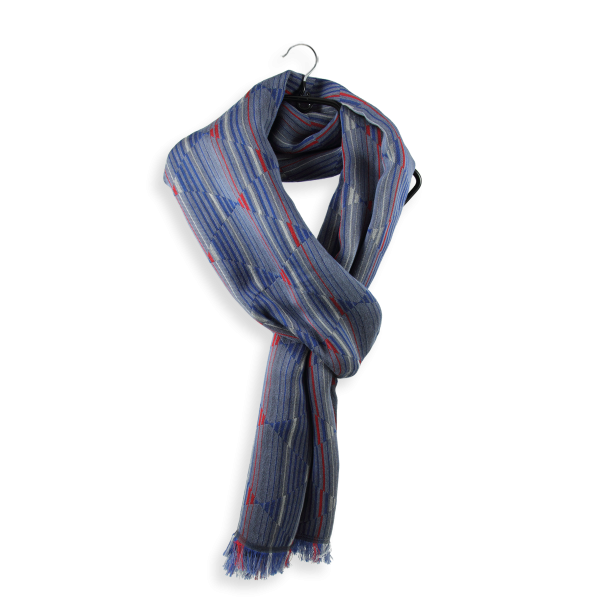 Echarpe-homme-coton-soie-bleu-jean-Chicago
