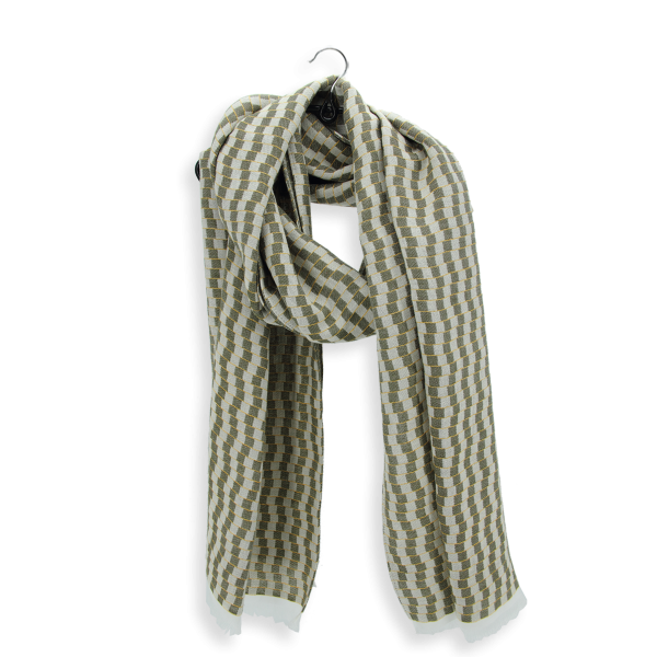 Echarpe-homme-coton-modal-kaki-Désert