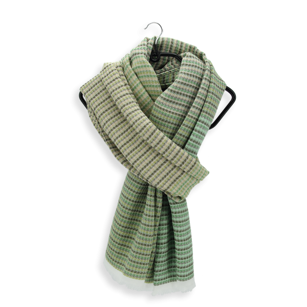 Echarpe-homme-femme-coton-modal-kaki-vert-Chèche