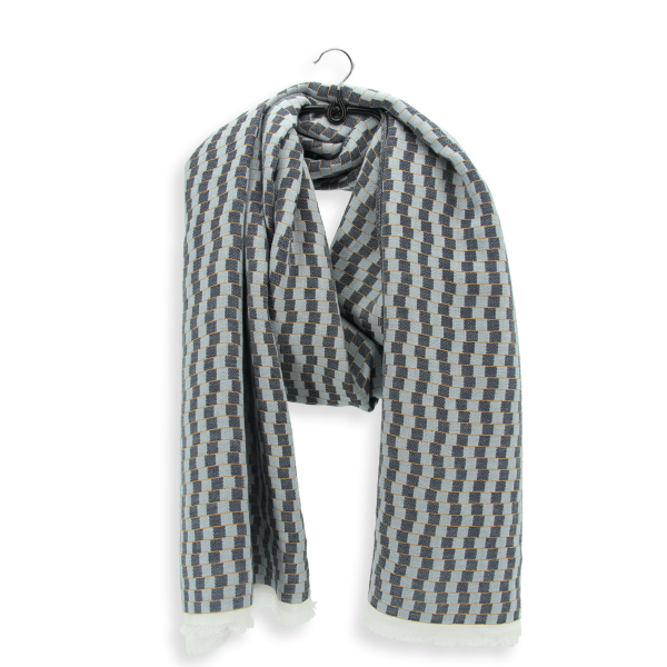 Echarpe-homme-coton-modal-marine-ciel-Désert