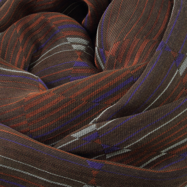 Echarpe-homme-coton-soie-marron-Chicago