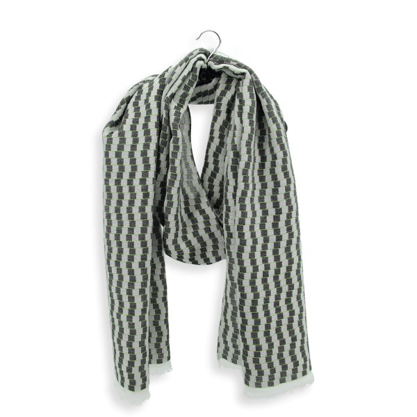 Echarpe-homme-coton-modal-noir-blanc-Désert