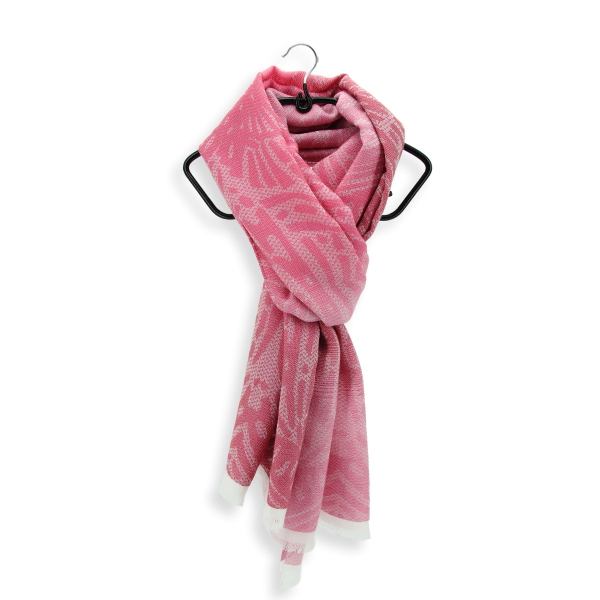 Echarpe-femme-coton-modal-rose -Butterfly