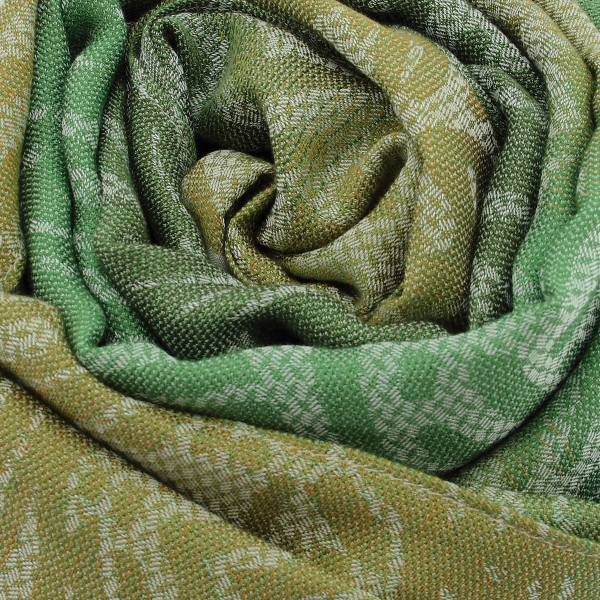 Echarpe-femme-coton-soie-vert-Butterfly