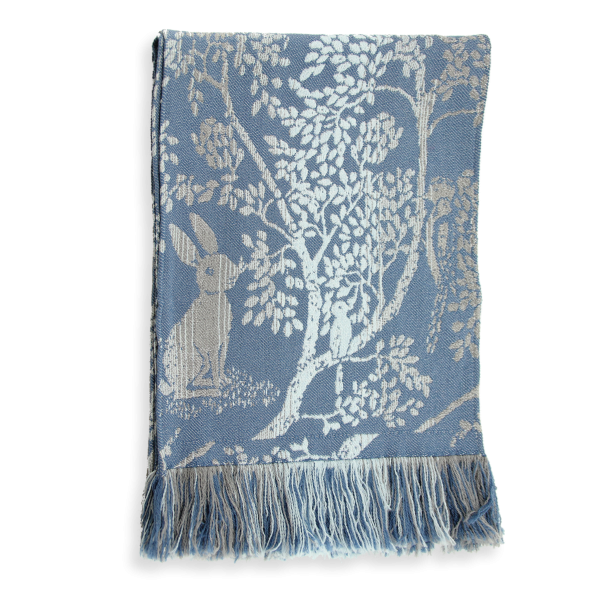 Echarpe-enfant-laine-bleu-Lapin