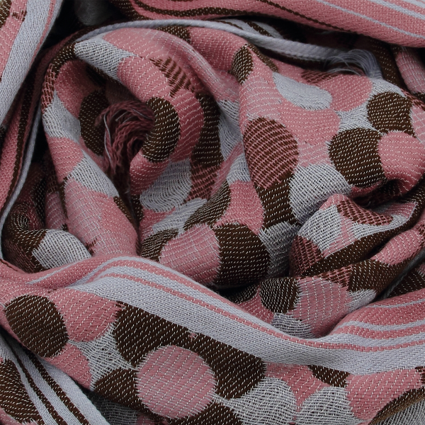 Echarpe-enfant-laine-marron-rose-Hip Hop