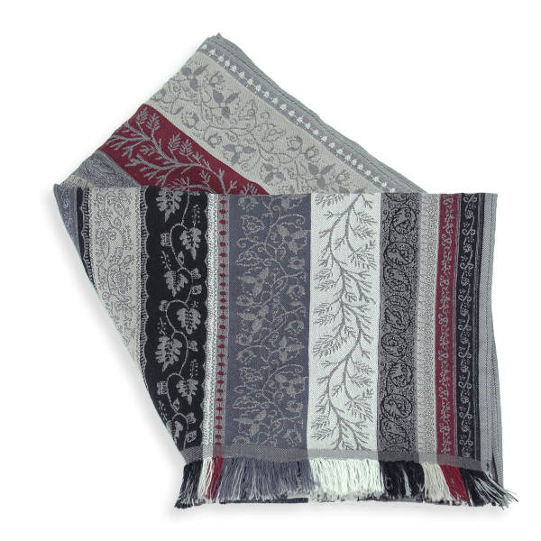 Echarpe-homme-laine-soie-coton-gris-Romain