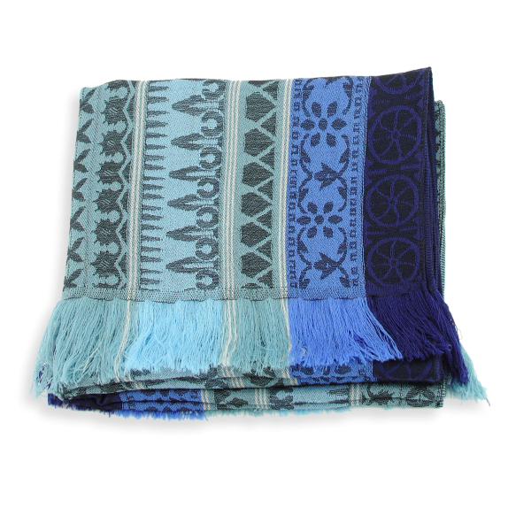 Echarpe-femme-laine-modal-bleu-Précieux
