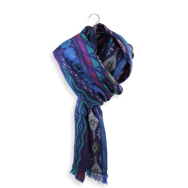Etole-femme-laine-merinos-coton-soie-bleu-encre-Chanson
