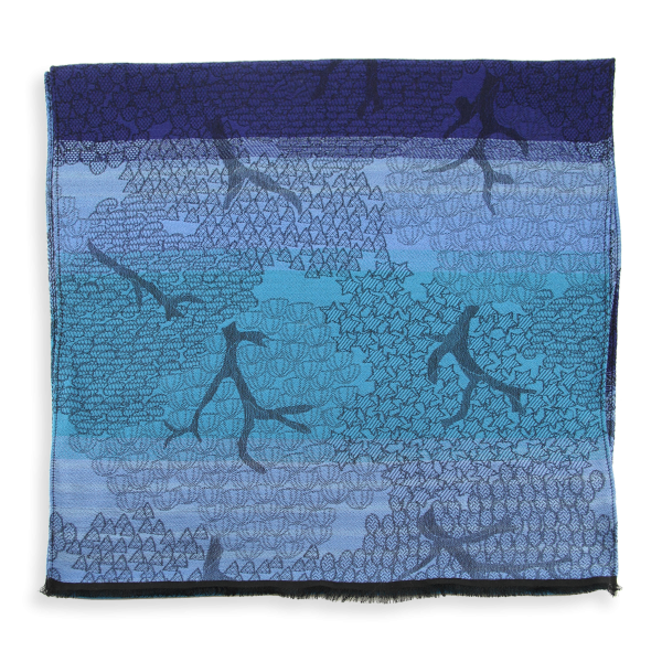 Echarpe-femme-laine-merinos-fabriqué-en-France-bleu-jean-Olivier