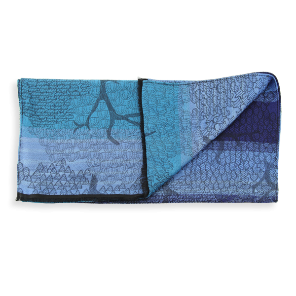 Echarpe-femme-laine-merinos-fabriqué-en-France-bleu-jean-Olivier