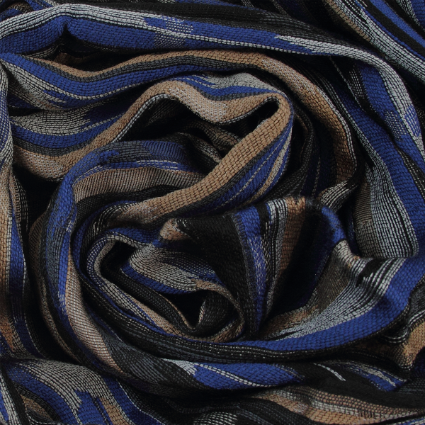 Echarpe-homme-laine-soie-bleu-fabrique-en-France-Orpheon